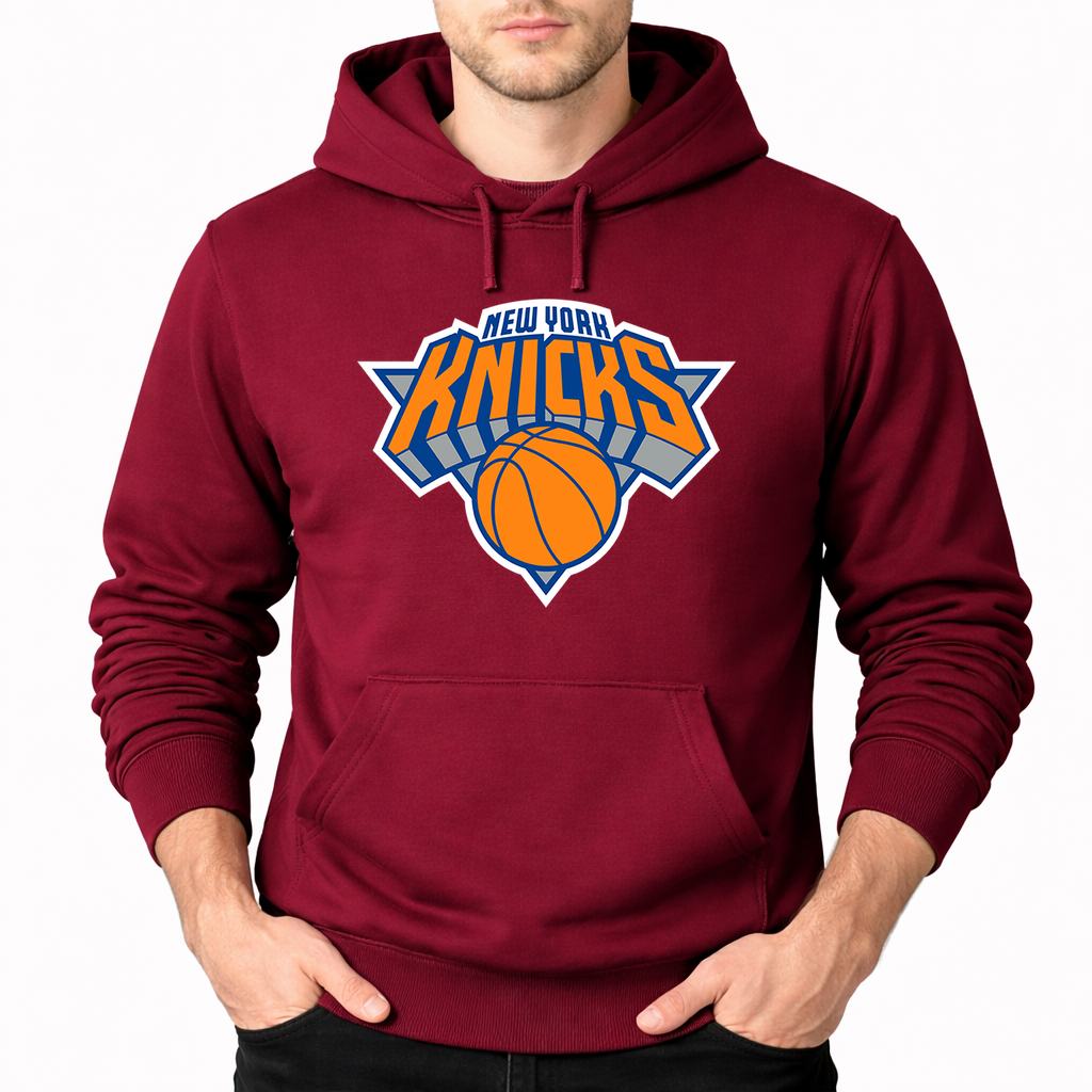 Men's New York Knicks Pullover Hoodie - Burgundy
