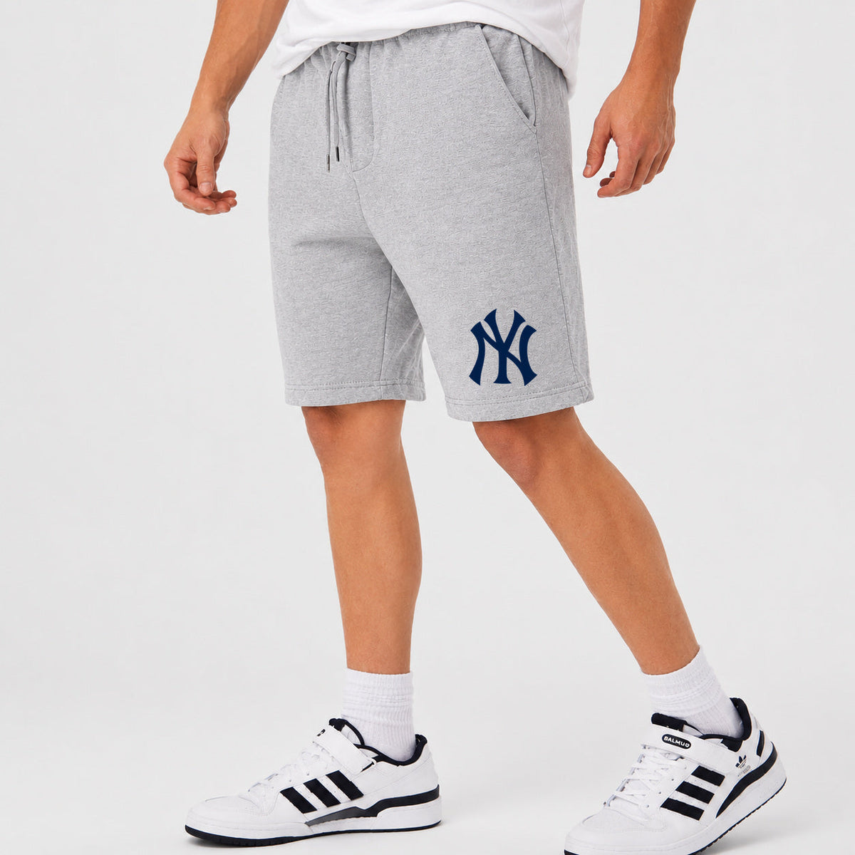 Men's New York Yankees Cotton Shorts - Gray