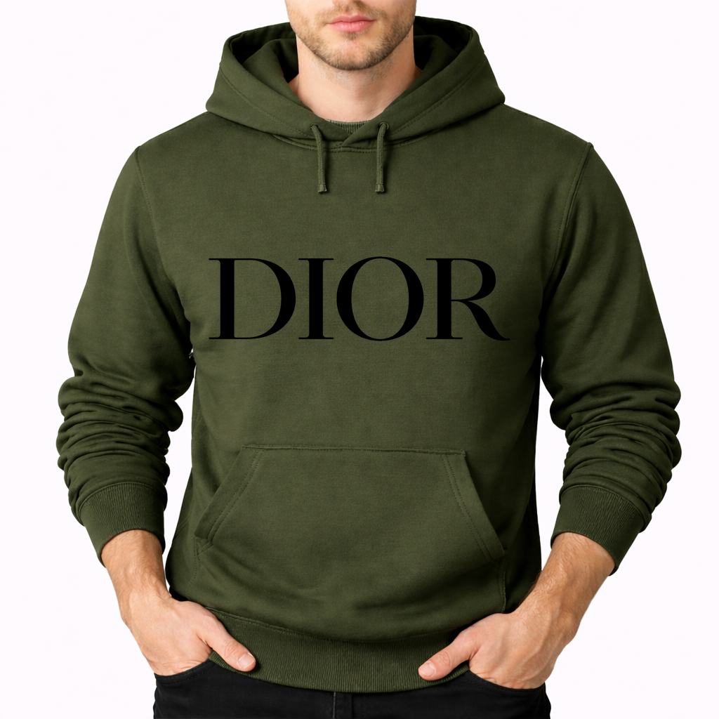 Men's Dior Pullover Hoodie - Army Green