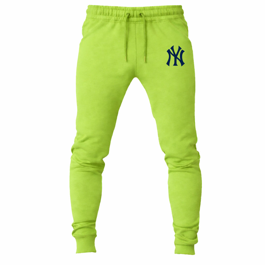 New York Yankees joggers sweatpants - Lime Green