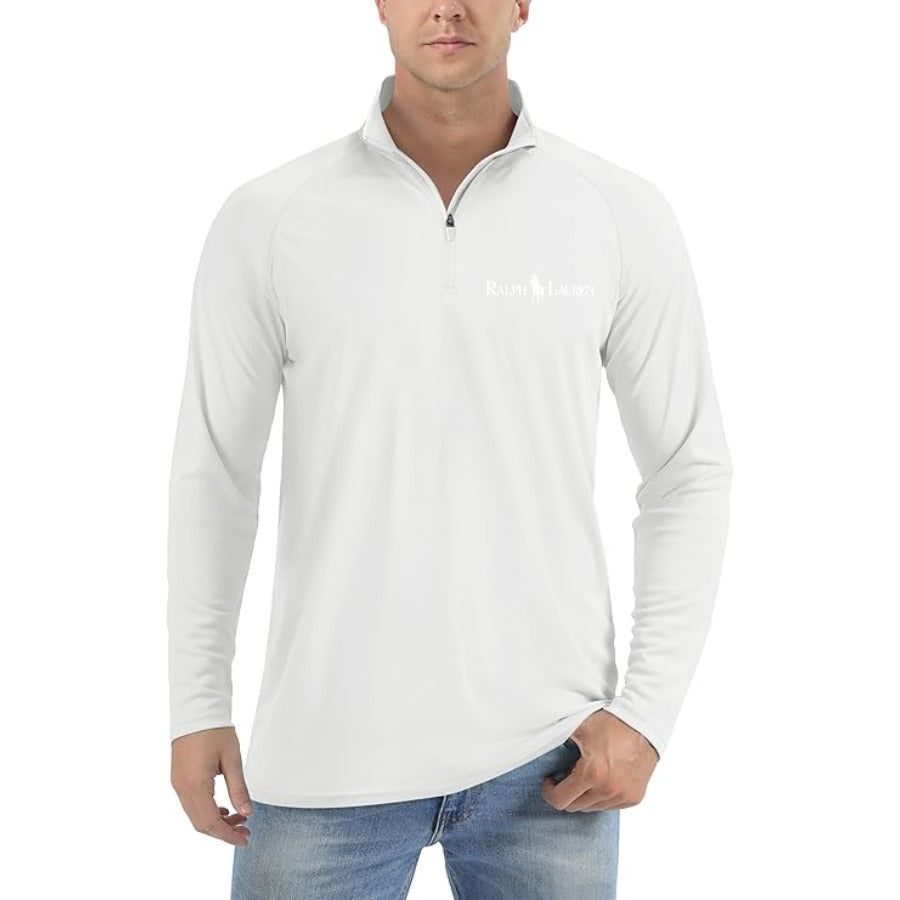 Polo Ralph Lauren Logo  white quarter-zip athletic shirt in White