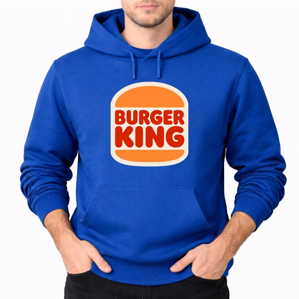 Men's Burger King Pullover Hoodie - Blue