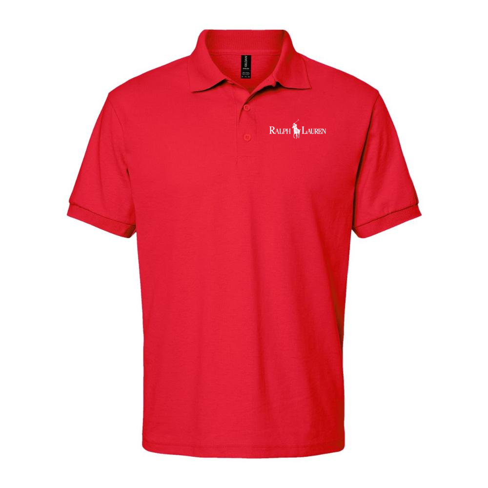 Men's Polo Ralph Lauren White Logo Dry Blend Polo - Red