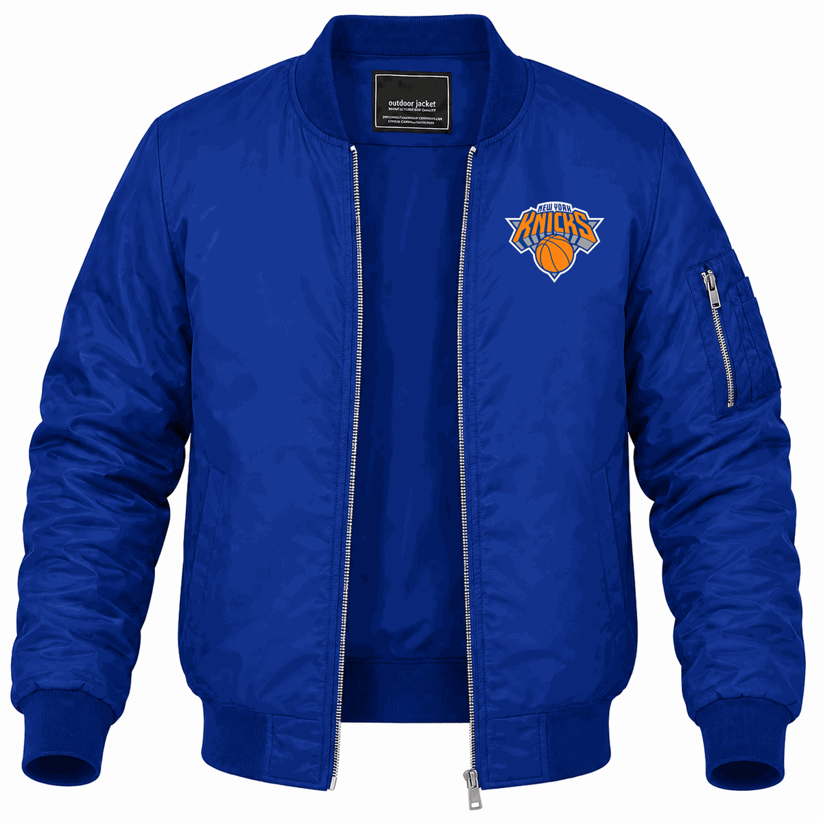 Men's New York Knicks Lightweight Bomber Jacket - Blue