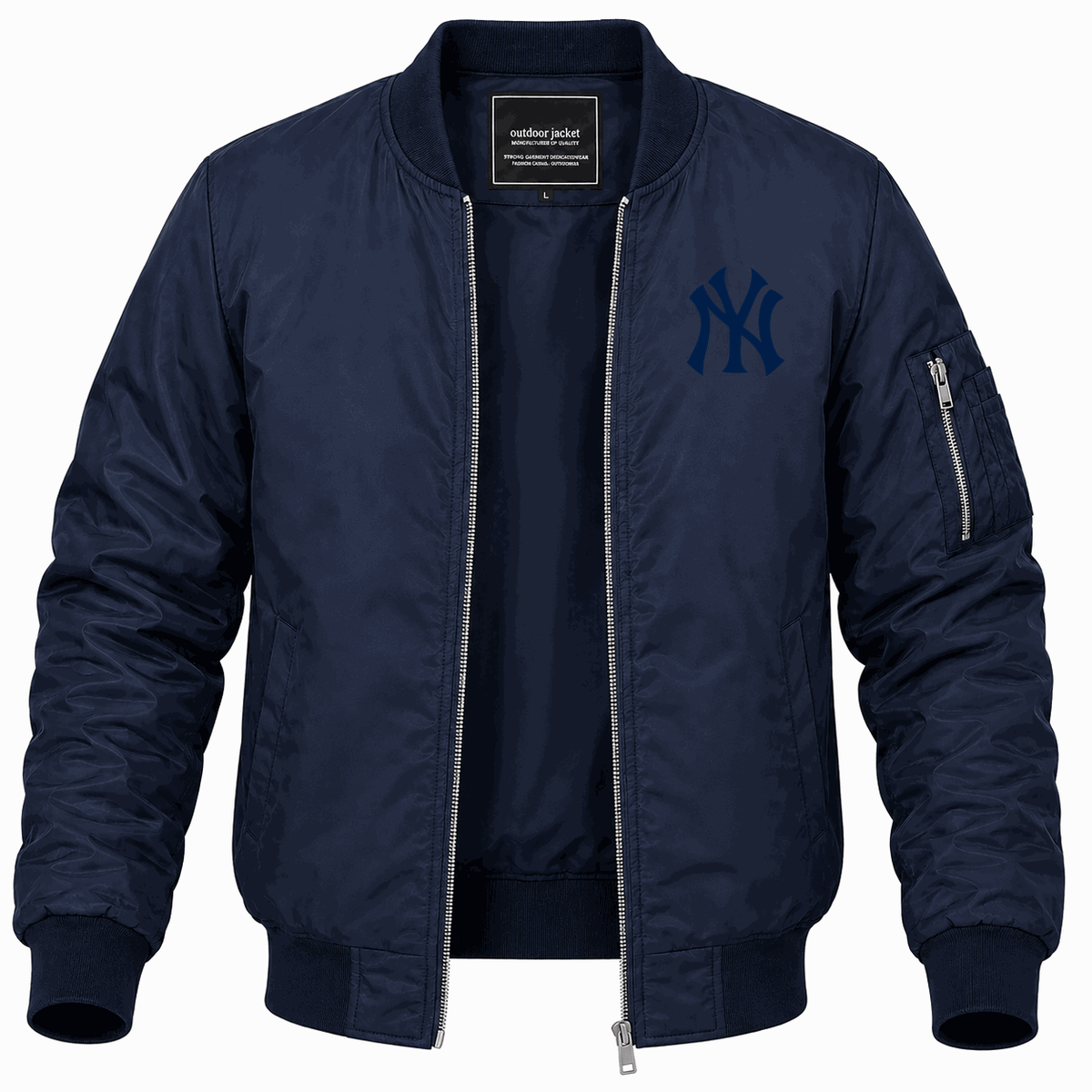 Men's New York Yankees Lightweight Bomber Jacket - Navy