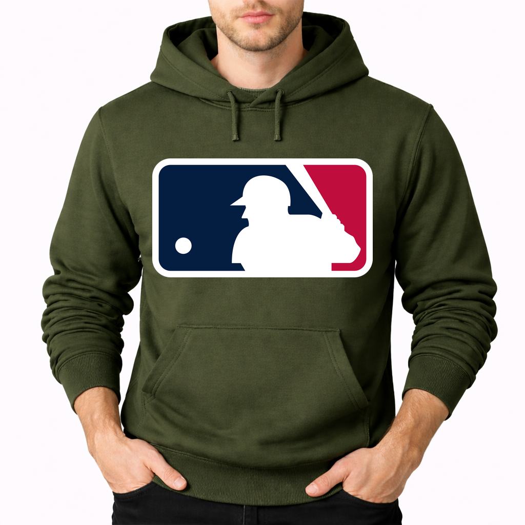 Men's Major League Baseball Pullover Hoodie - Army Green