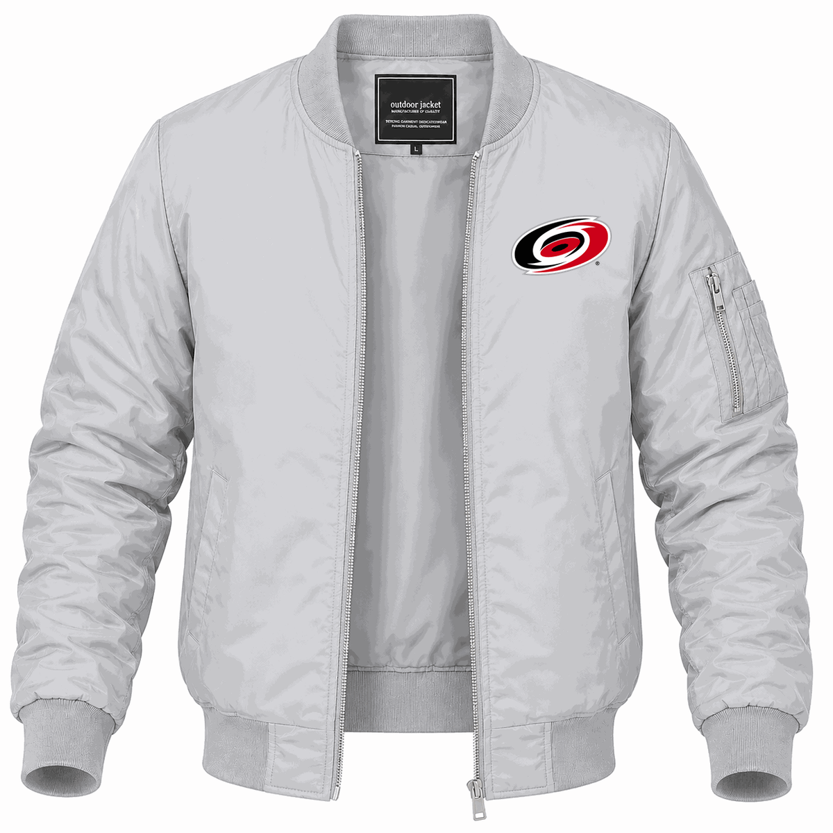 Men's Carolina Hurricanes Lightweight Bomber Jacket - Gray
