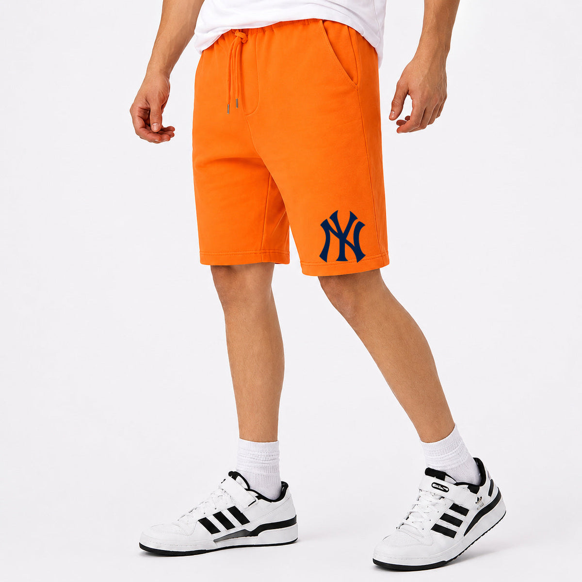 Men's New York Yankees Cotton Shorts - Orange