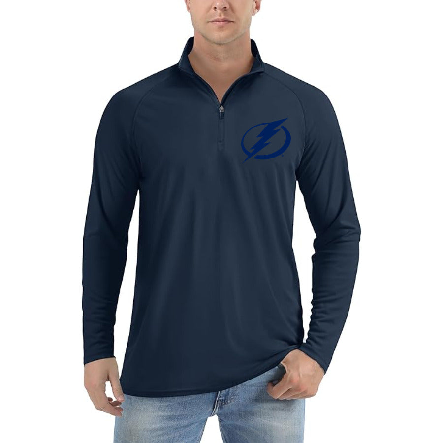 Tampa Bay Lightning quarter-zip athletic shirt in Navy