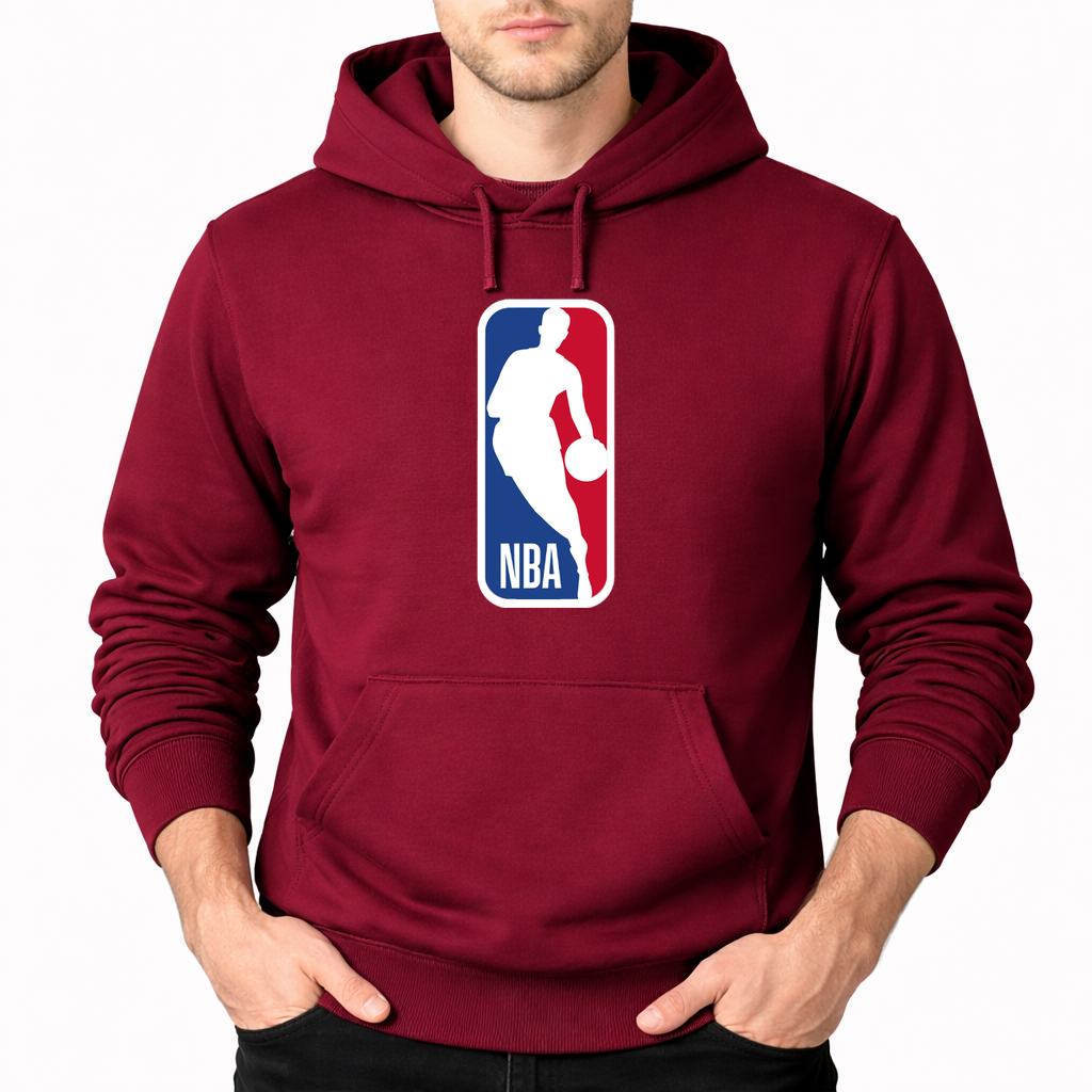 Men's nba Pullover Hoodie - Burgundy