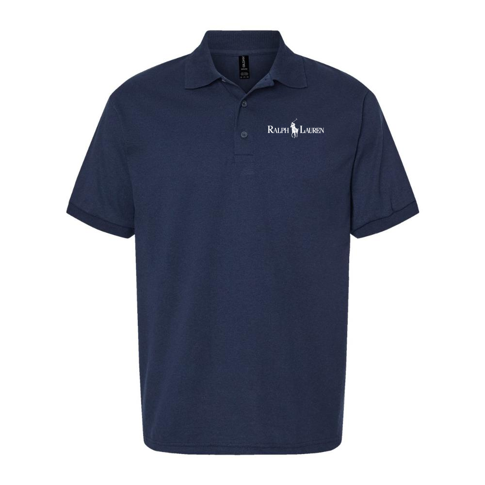 Men's Polo Ralph Lauren White Logo Dry Blend Polo - Navy