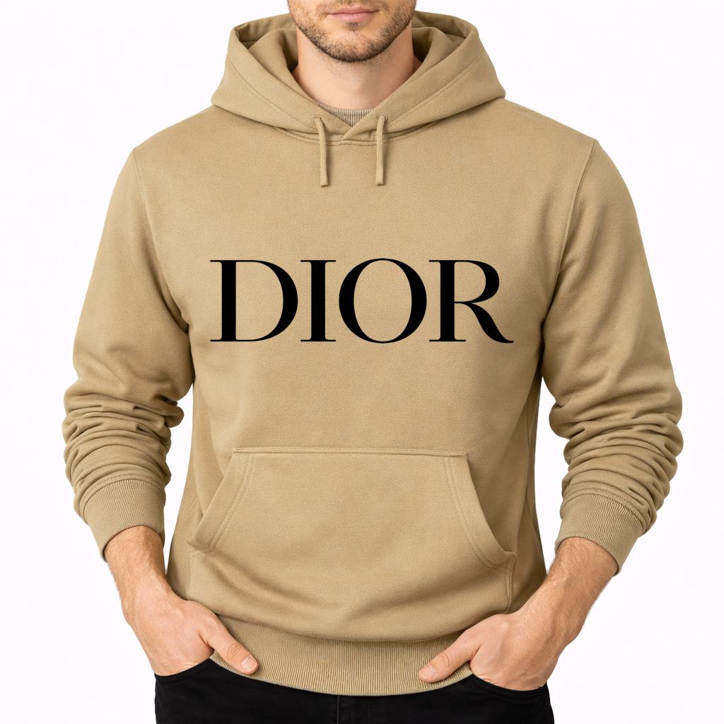 Men's Dior Pullover Hoodie - Tan