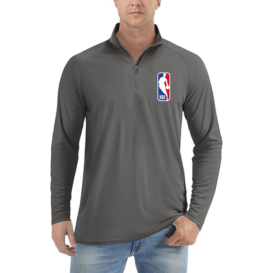nba quarter-zip athletic shirt in Dark Gray