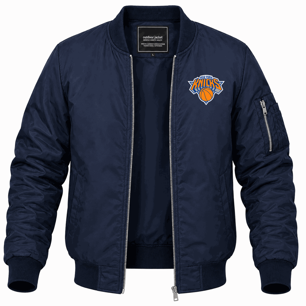 Men's New York Knicks Lightweight Bomber Jacket - Navy
