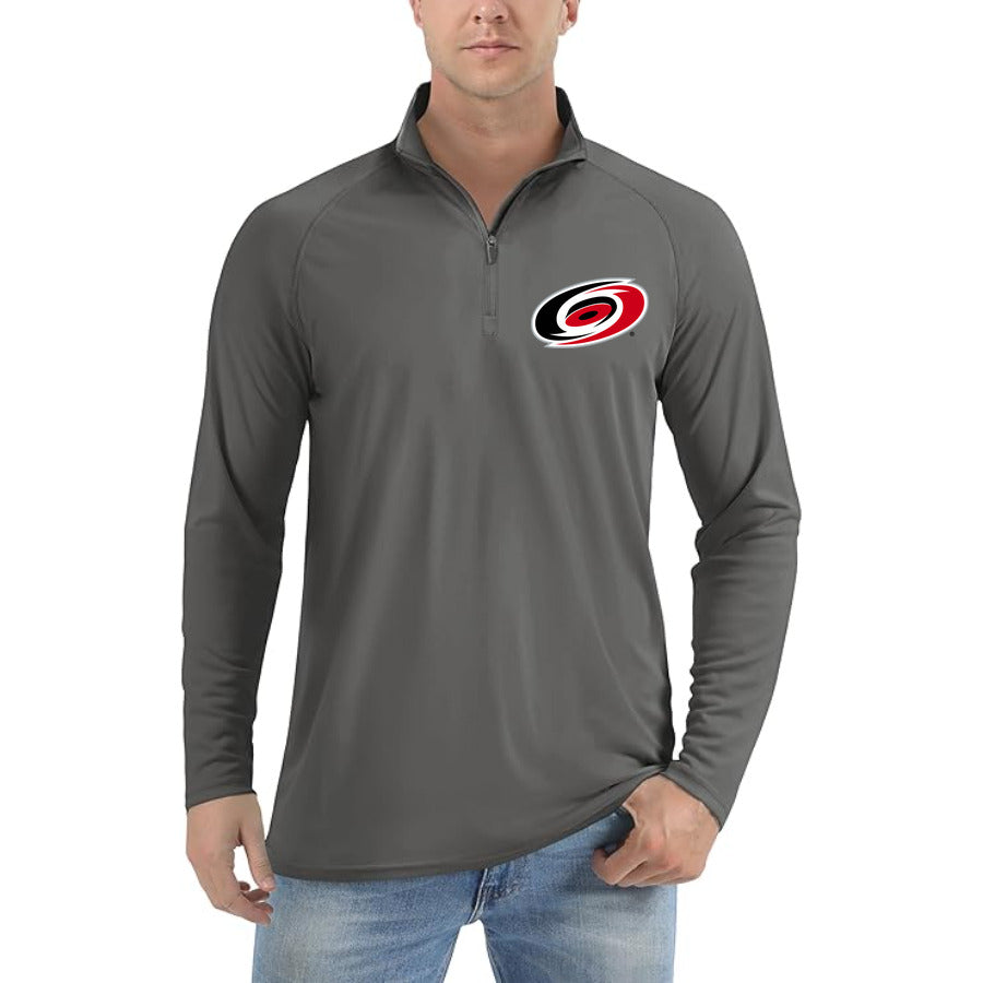 Dark Gray - Model View - Carolina Hurricanes Quarter-Zip