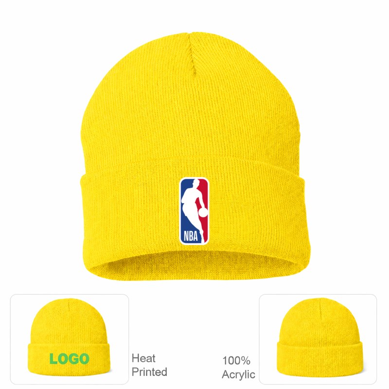 NBA Logo Beanie Hat - Yellow