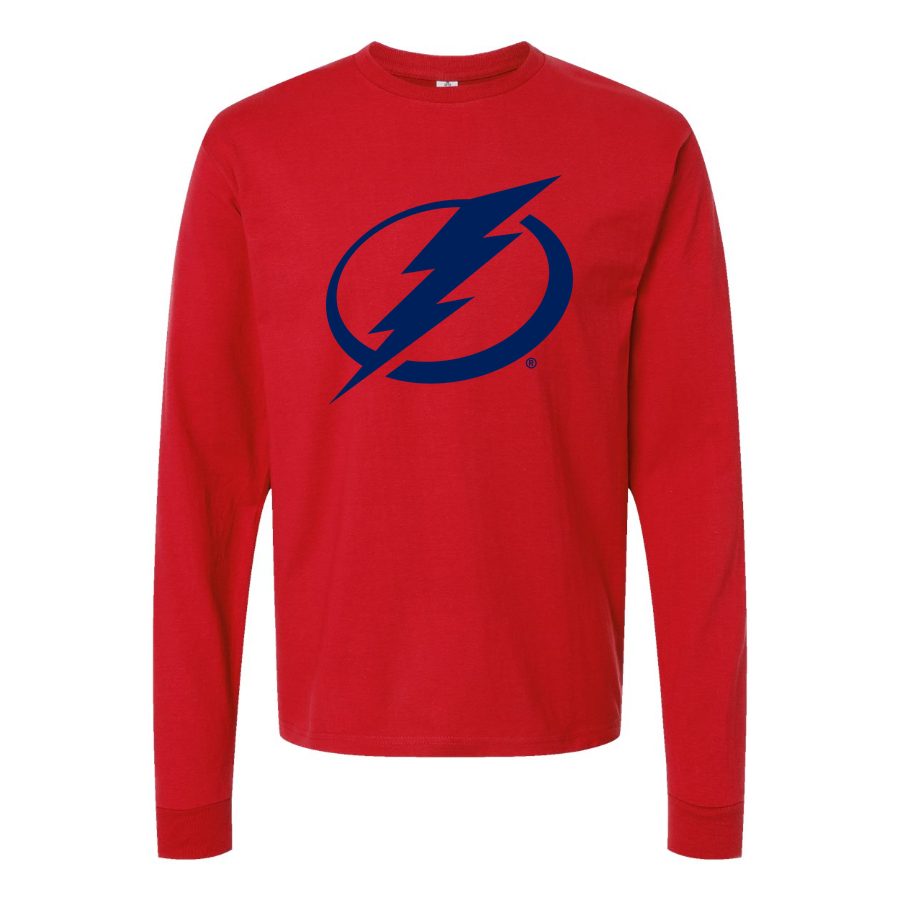 Men's Tampa Bay Lightning Long sleeves Cotton Blend T-Shirt - Red