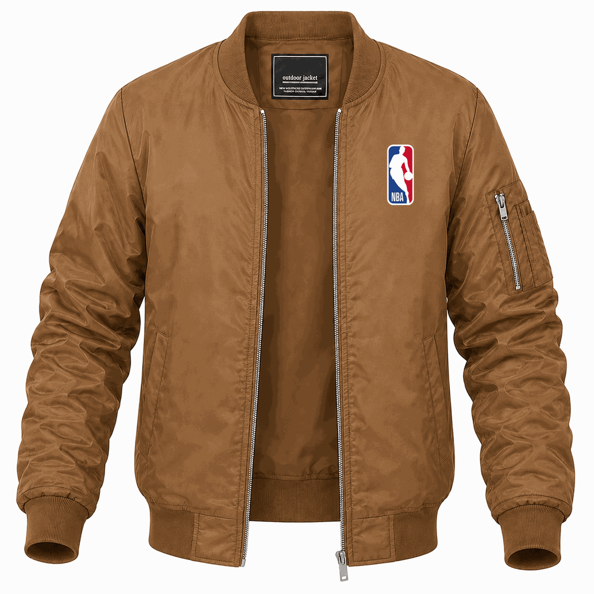 Men's NBA Lightweight Bomber Jacket - Brown