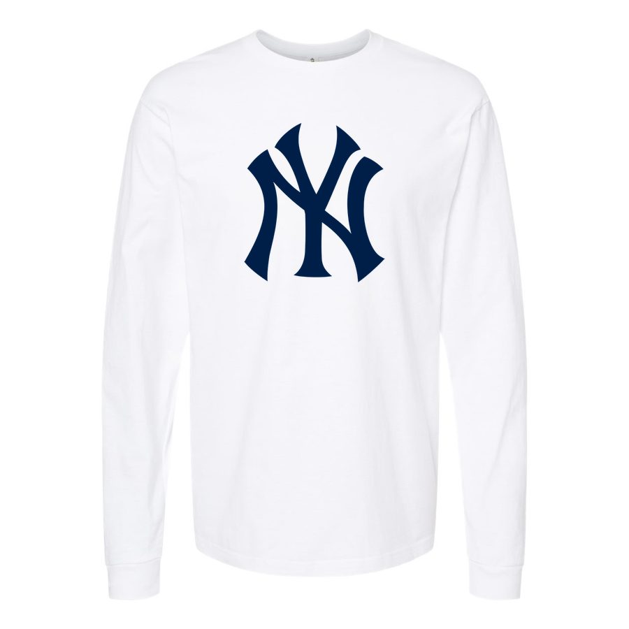 Men's New York Yankees Long sleeves Cotton Blend T-Shirt - White