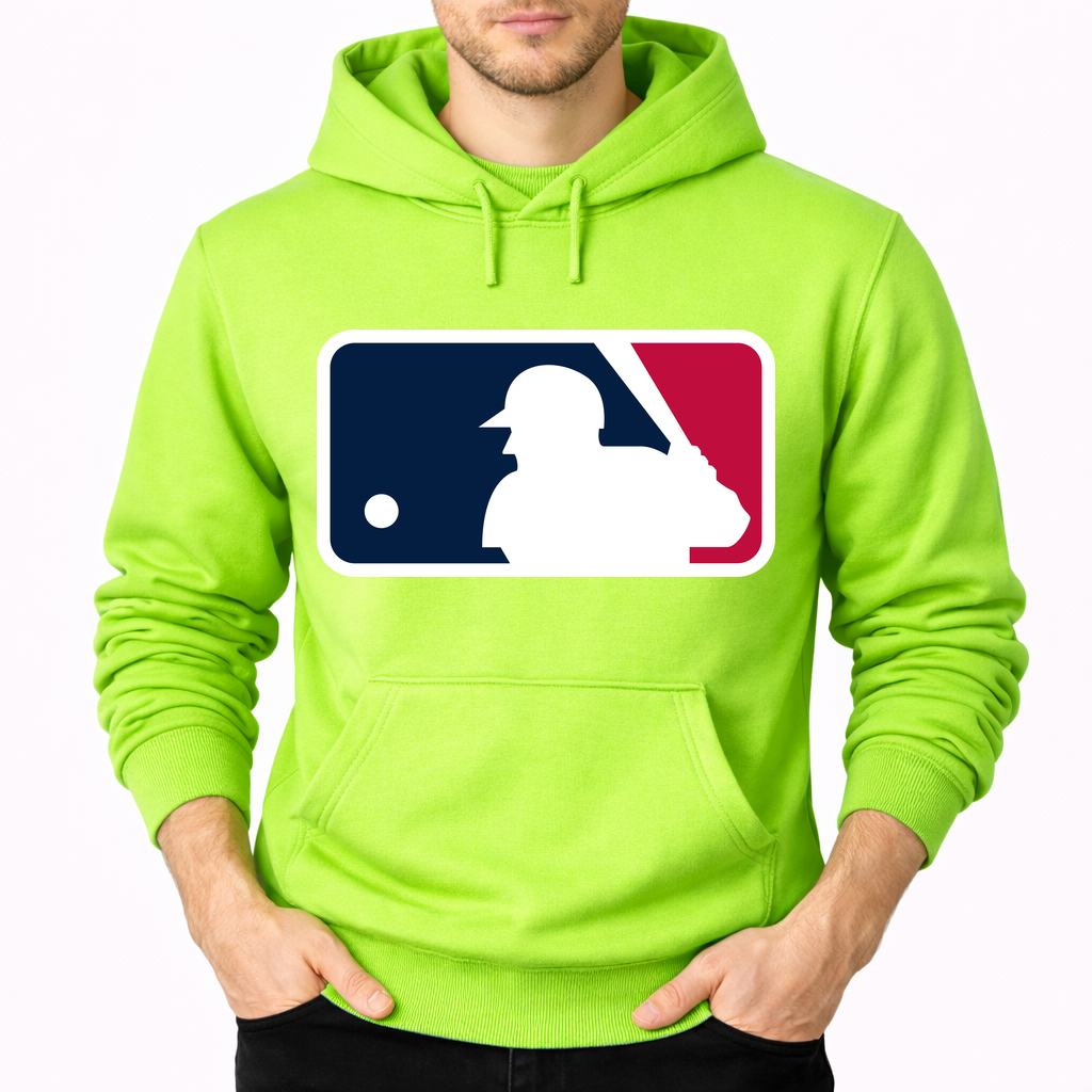 Men's Major League Baseball Pullover Hoodie - Lime green