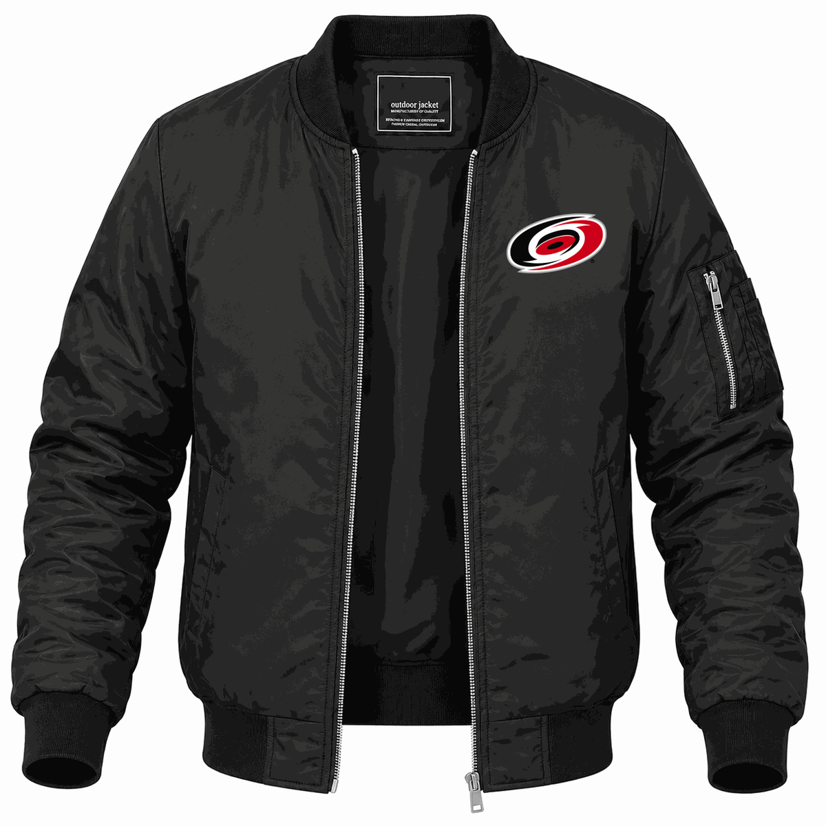 Men's Carolina Hurricanes Lightweight Bomber Jacket - Black