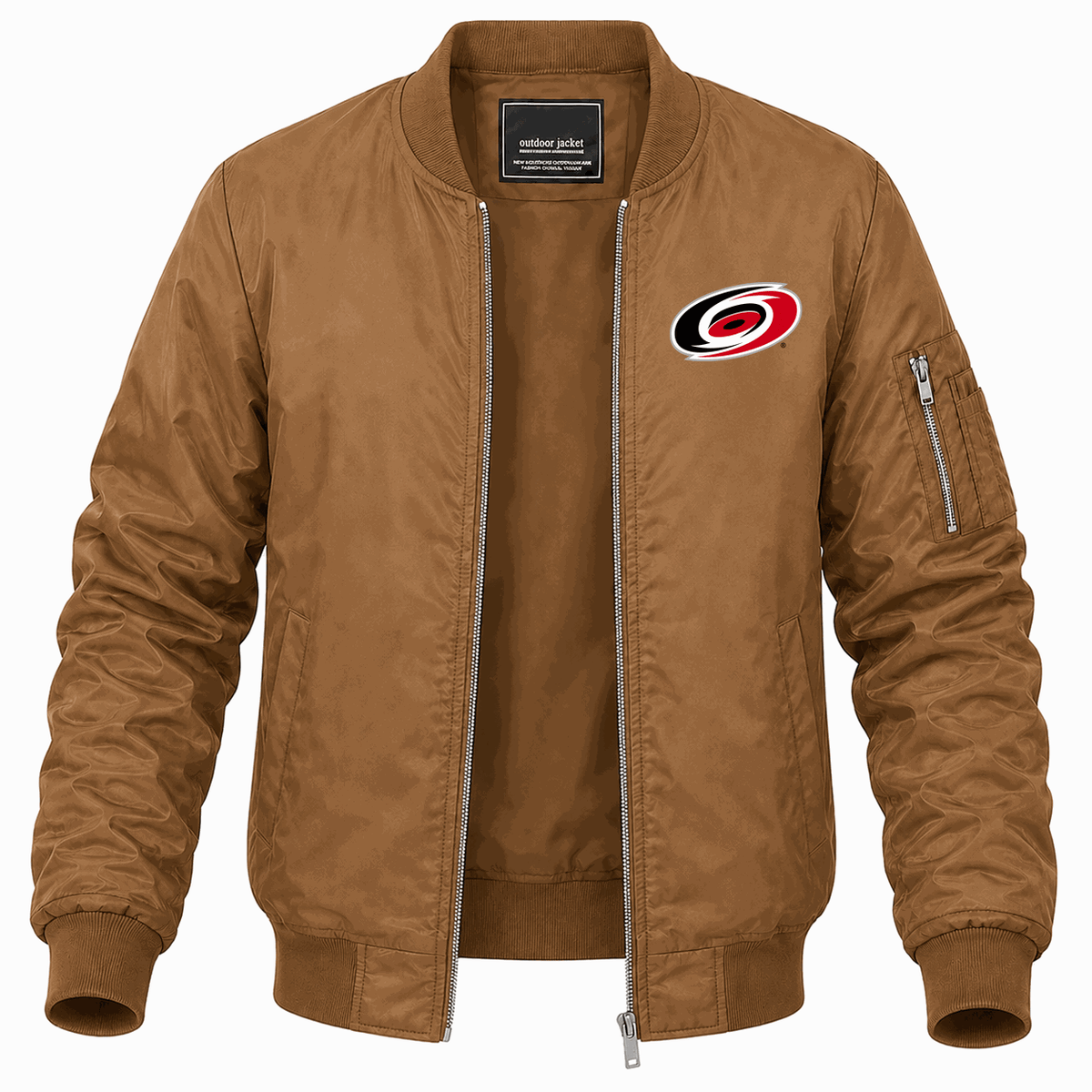 Men's Carolina Hurricanes Lightweight Bomber Jacket - Brown