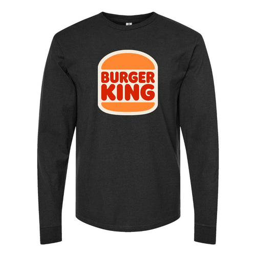 Men's Burger King Long sleeves Cotton Blend T-Shirt - Black