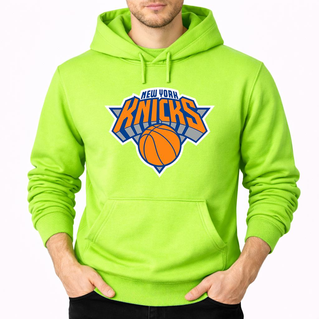 Men's New York Knicks Pullover Hoodie - Lime green