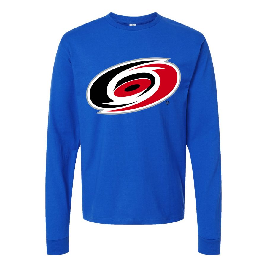 Men's Carolina Hurricanes Long sleeves Cotton Blend T-Shirt - Blue