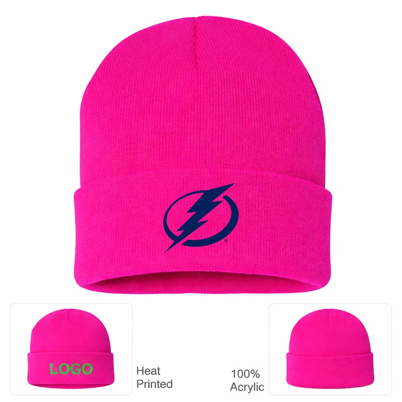 NHL Tampa Bay Lightning Beanie Hat - Hot Pink
