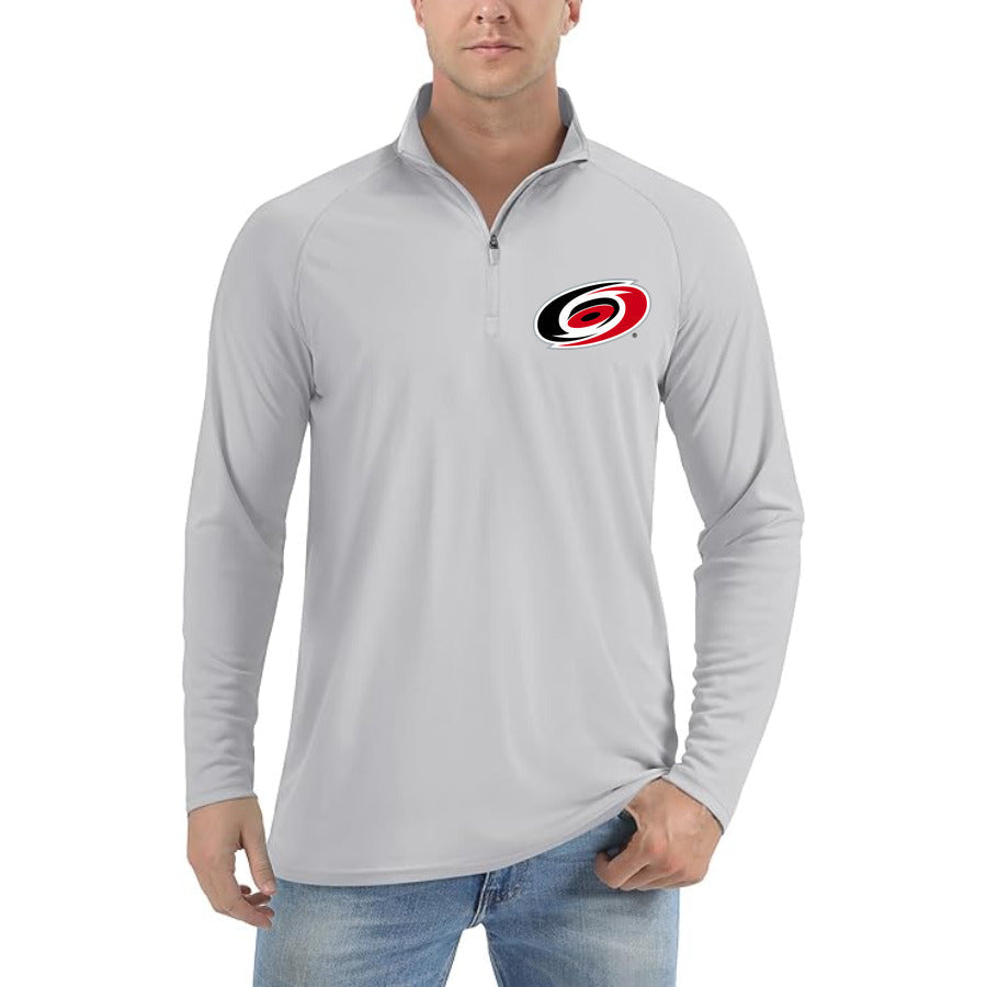 Light Gray - Model View - Carolina Hurricanes Quarter-Zip
