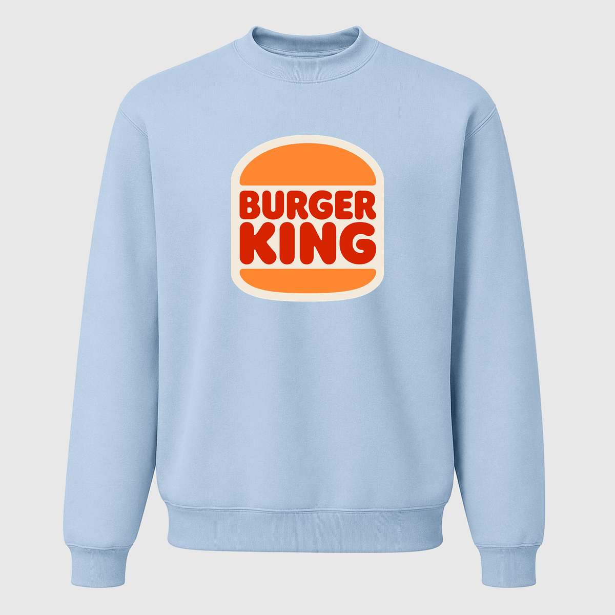 Men's Burger King Crewneck Sweatshirt - Sky Blue