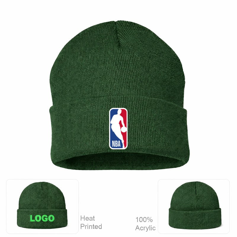 NBA Logo Beanie Hat - Forest Green