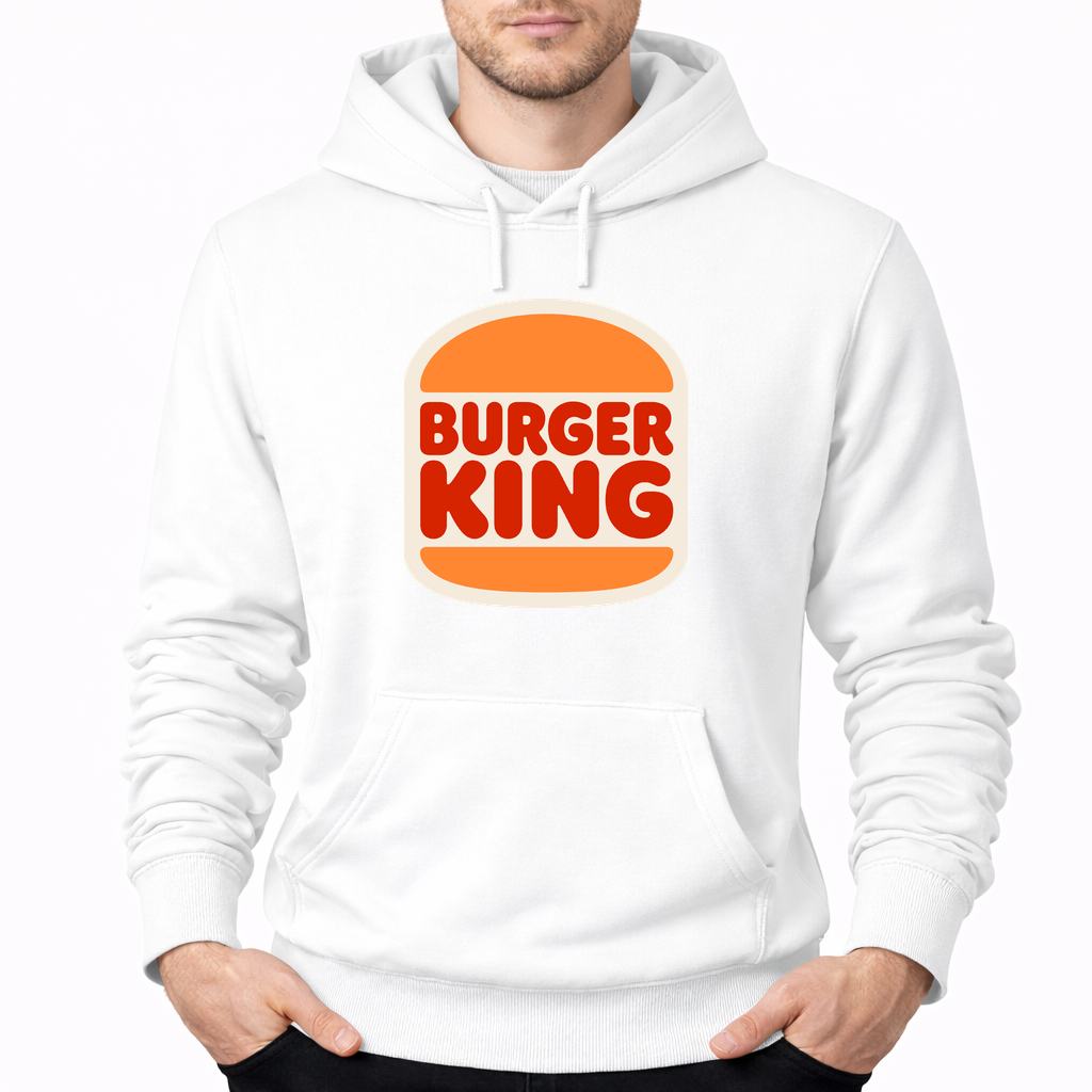 Men's Burger King Pullover Hoodie - White