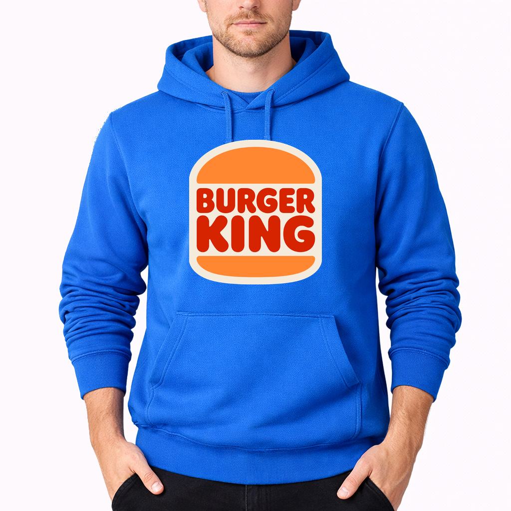 Men's Burger King Pullover Hoodie - Azure