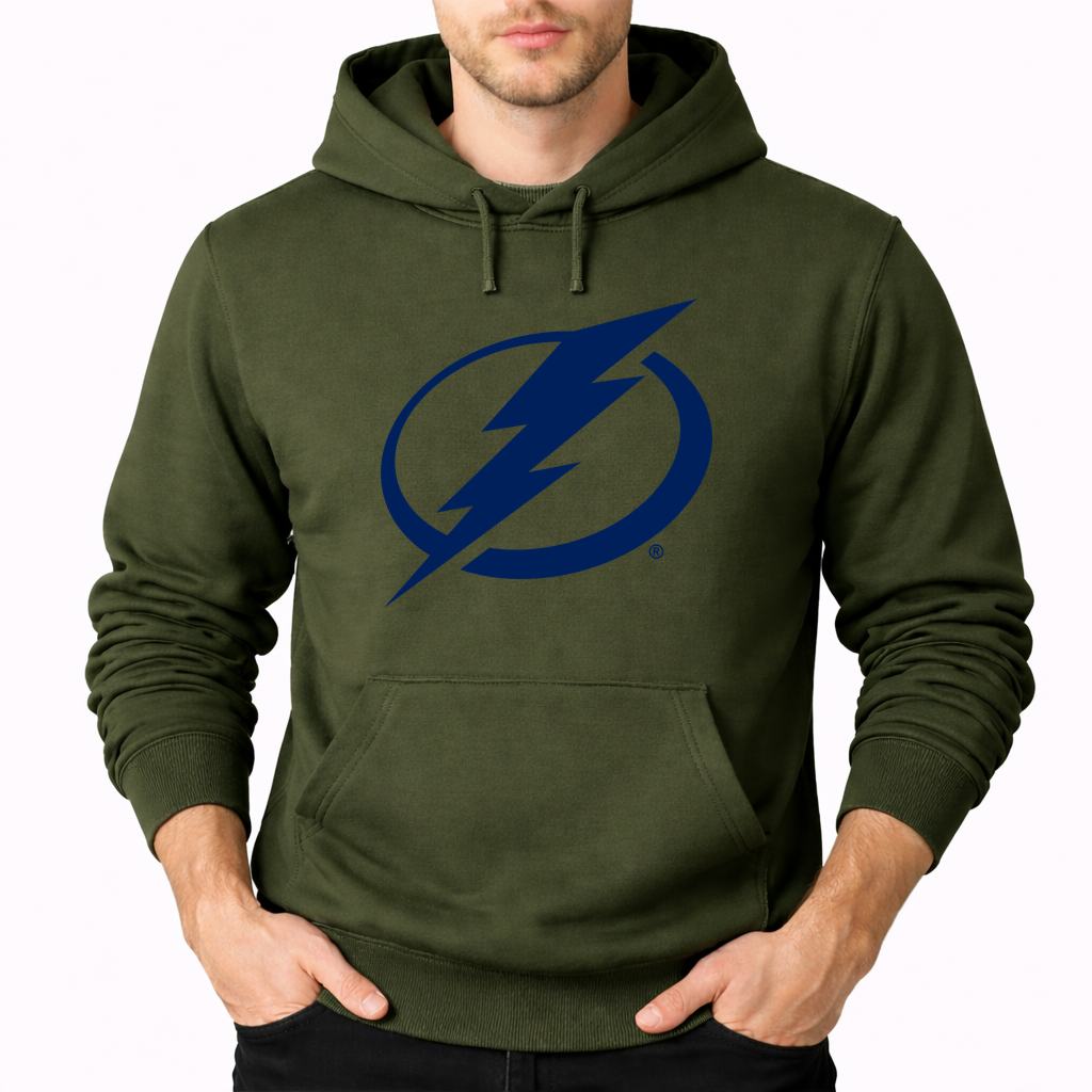 Men's Tampa Bay Lightning Pullover Hoodie - Army Green
