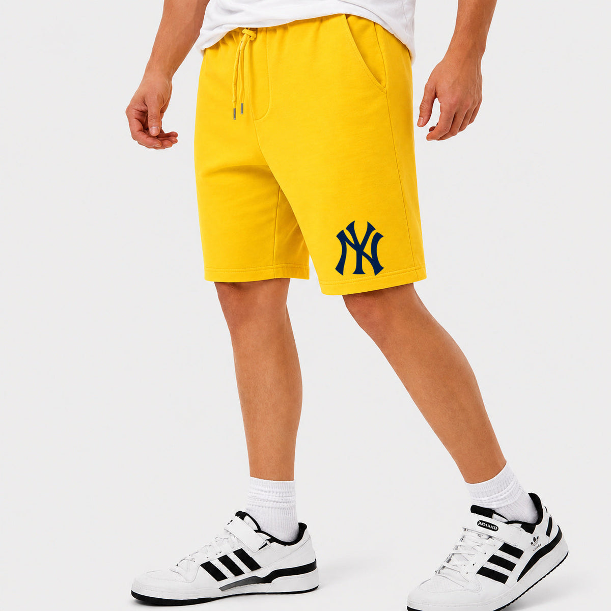 Men's New York Yankees Cotton Shorts - Yellow