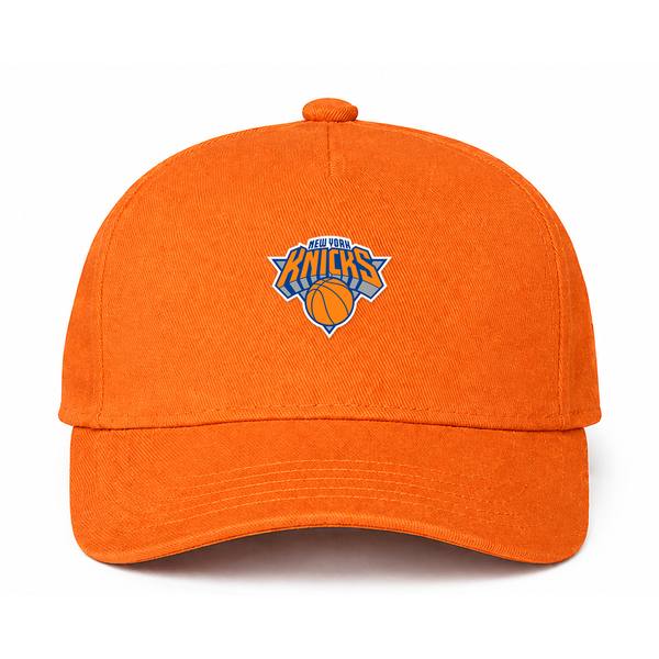 New York Knicks NBA Logo Orange Dad Baseball Cap Hat