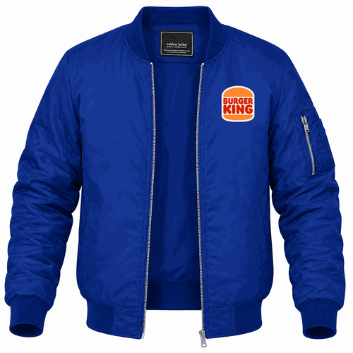 Men's Burger King Lightweight Bomber Jacket - Blue