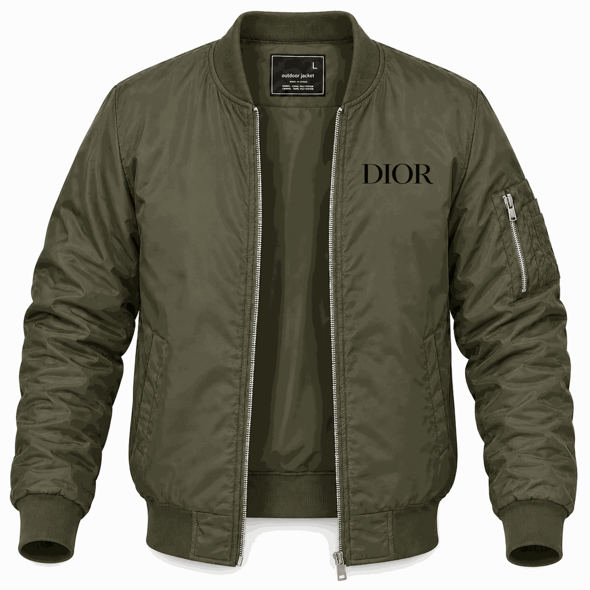 Men's Dior Lightweight Bomber Jacket - Army Green