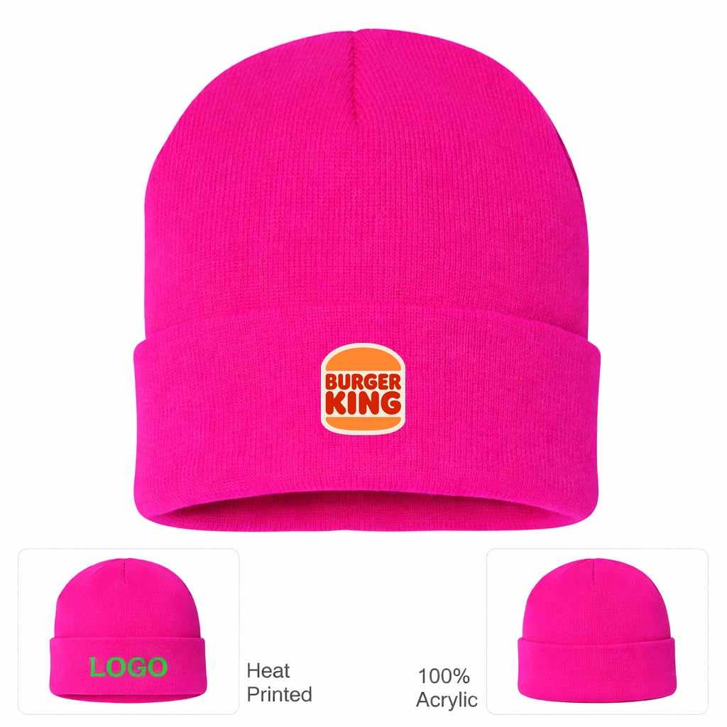 Burger King Beanie Hat - Hot Pink