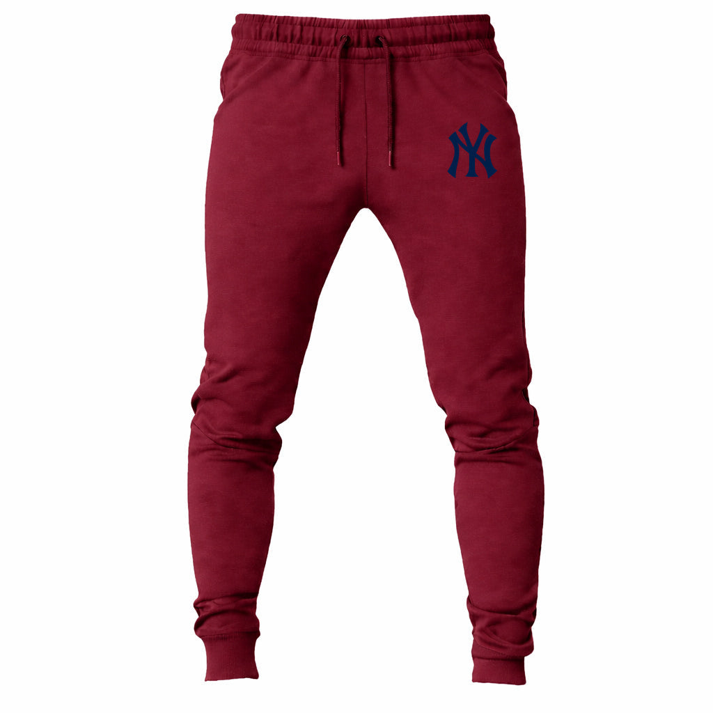 New York Yankees joggers sweatpants - Maroon