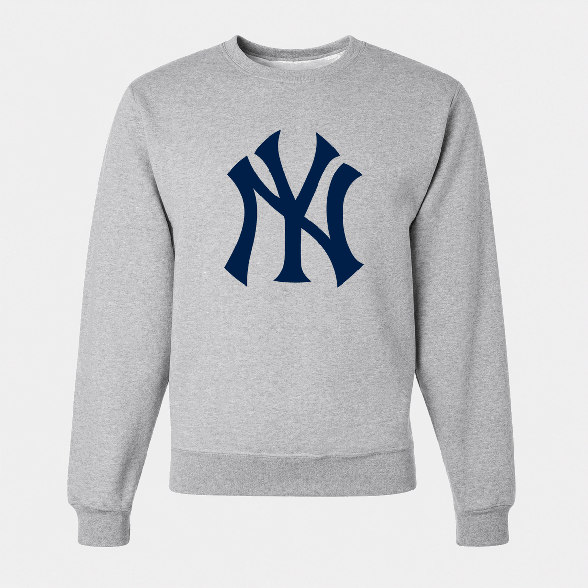 Gray New York Yankees crewneck sweatshirt - front view