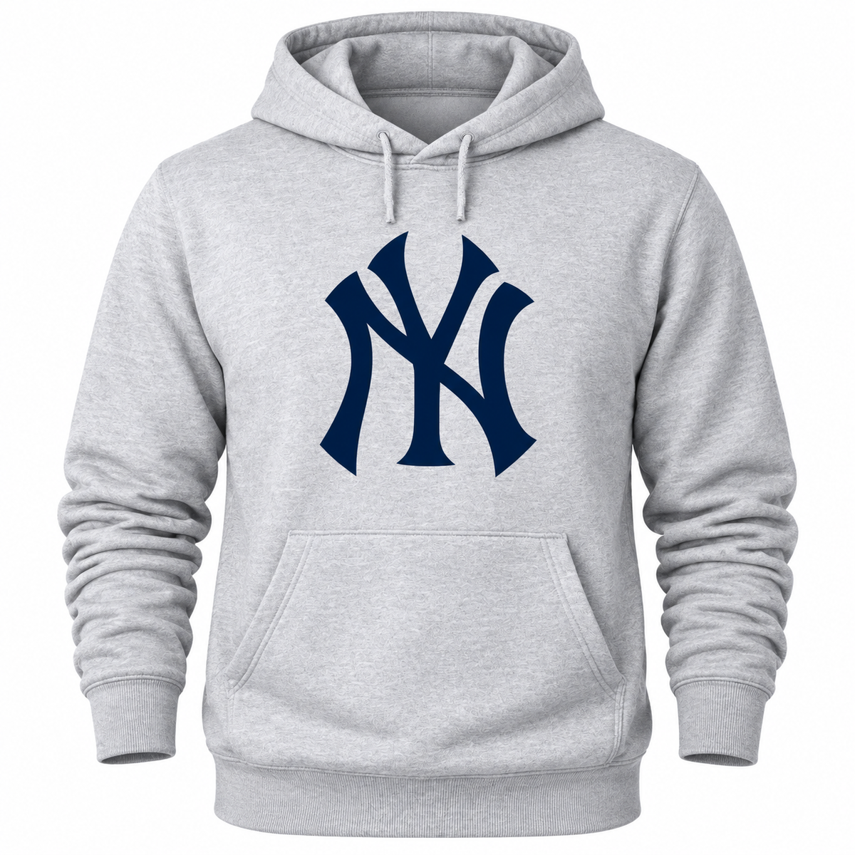 Gray New York Yankees pullover hoodie - front view