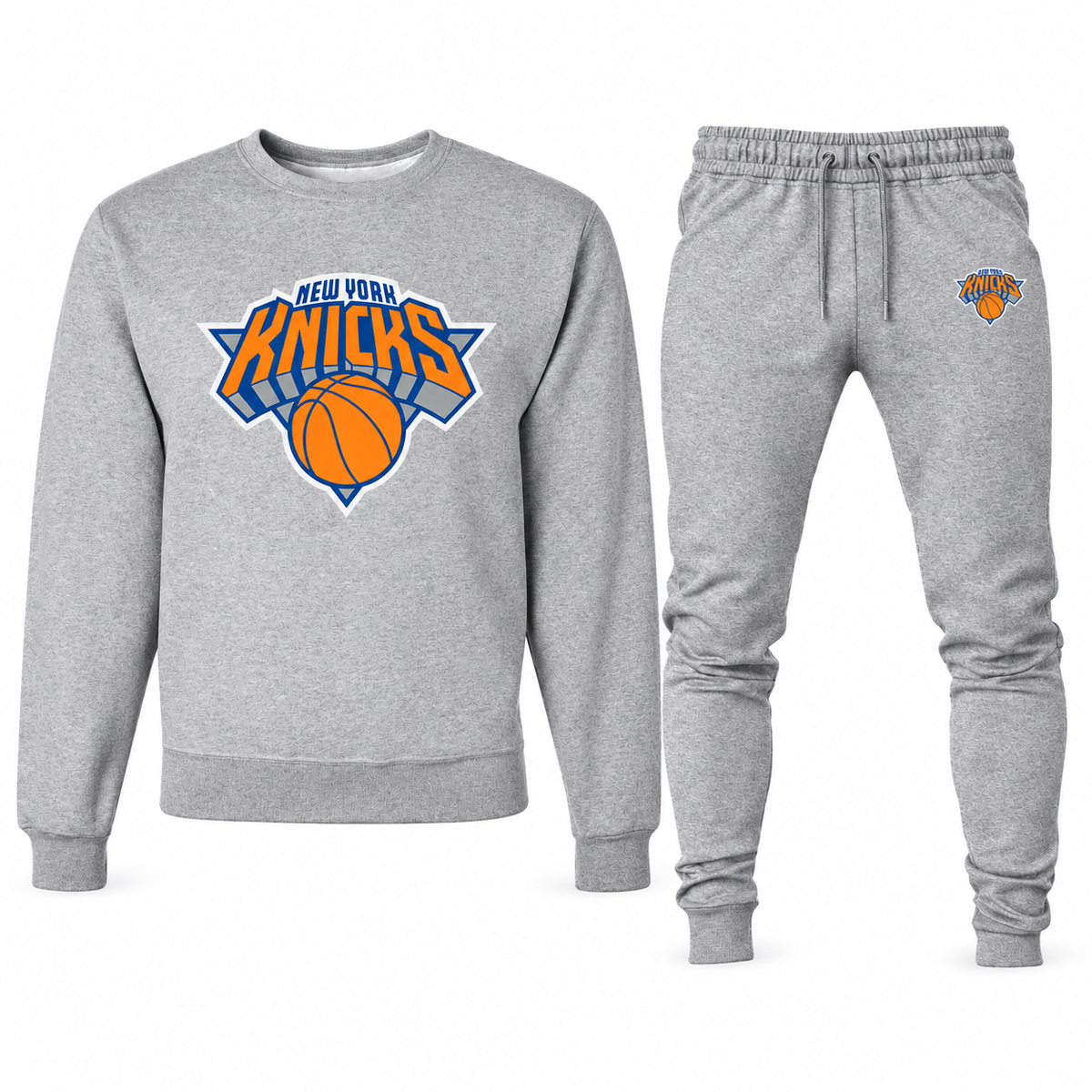 Men's New York Knicks sweatshirt and joggers set, Gray