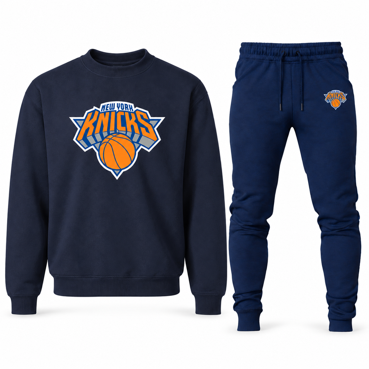 Men's New York Knicks sweatshirt and joggers set, Navy