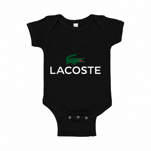 Lacoste Baby Romper Onesie - Black | white lettering