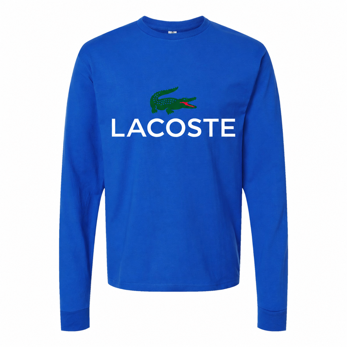 Lacoste cotton long sleeve tee with white lettering
