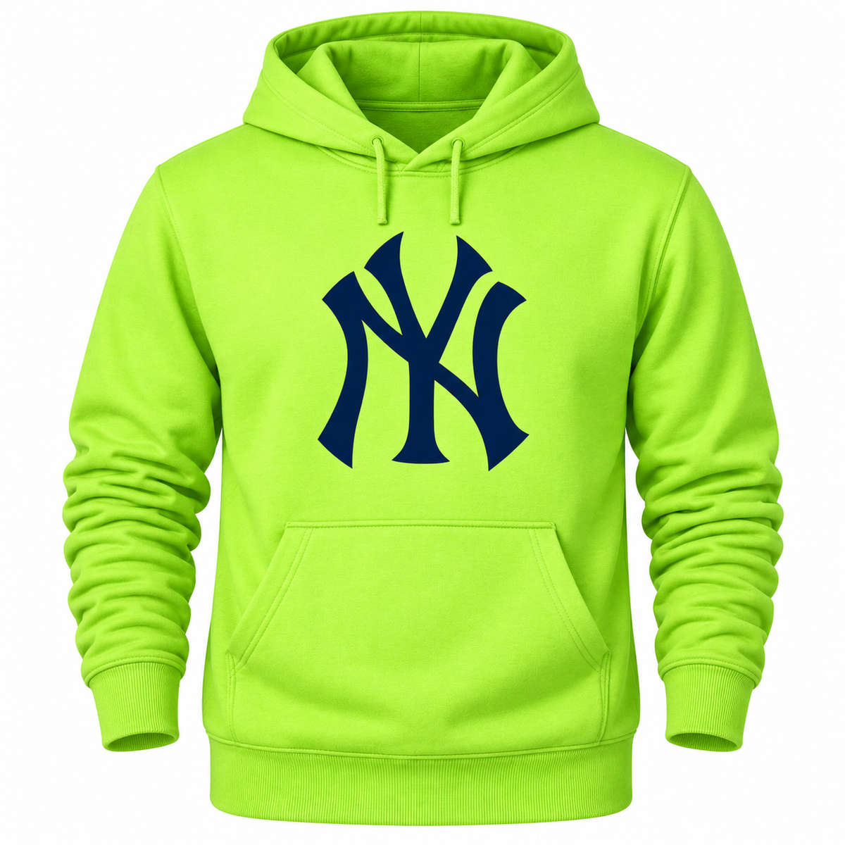 Lime Green New York Yankees pullover hoodie - front view