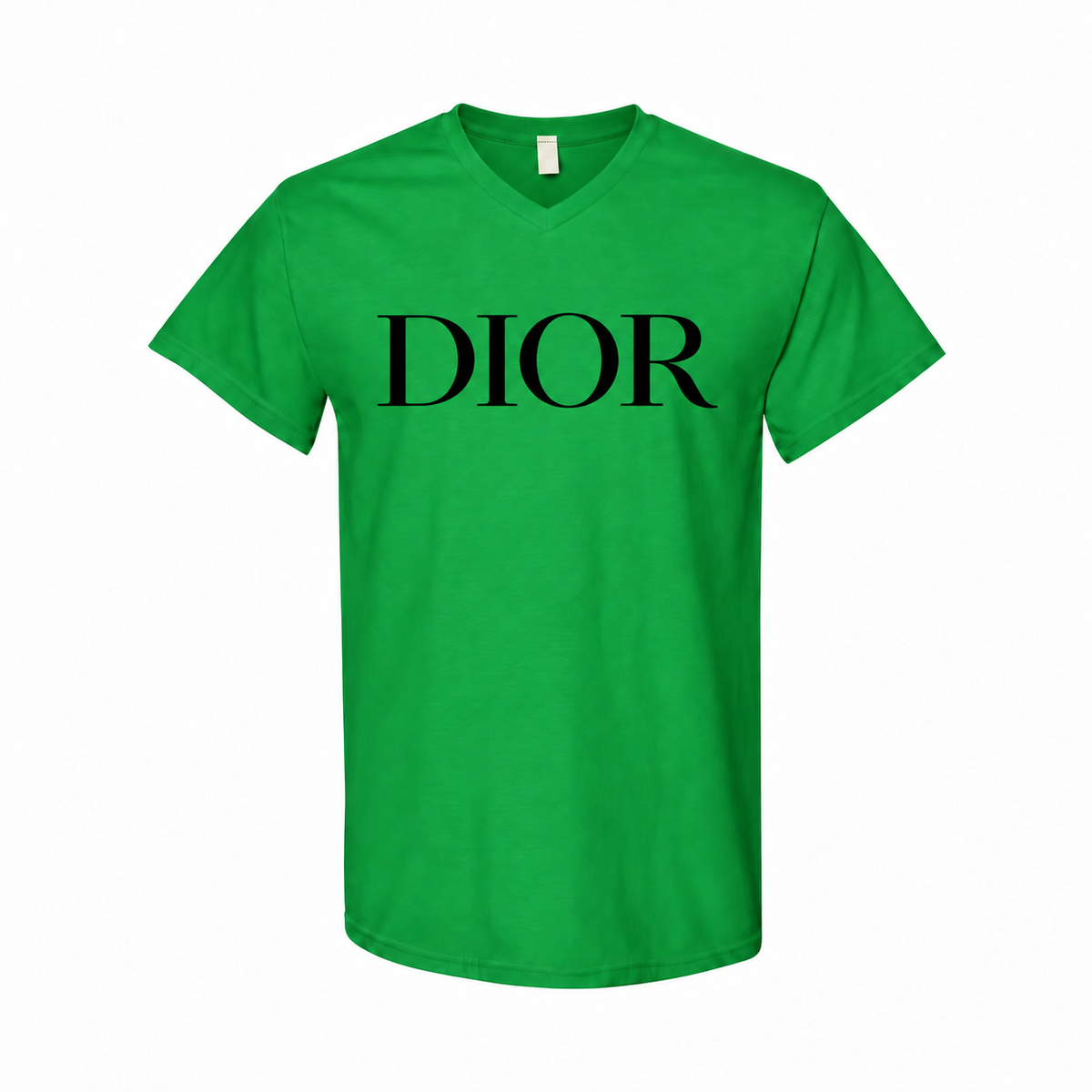 Men's Dior Cotton V-Neck T-Shirt - Green
